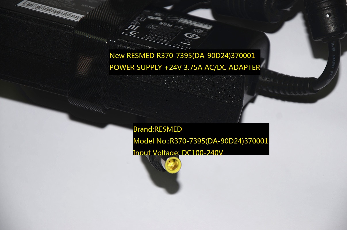 New RESMED R370-7395(DA-90D24)370001 POWER SUPPLY +24V 3.75A AC/DC ADAPTER